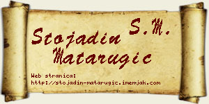 Stojadin Matarugić vizit kartica